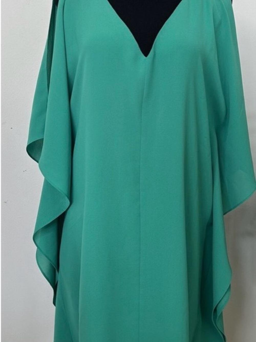Adrianna Papell Emerald Green V-Neck Swim Cover-Up Tunic - Picture 5 of 8